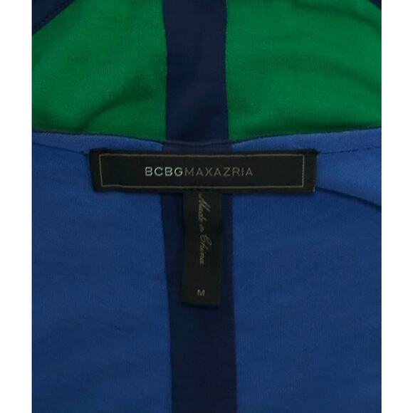 BCBGMAXAZRIA Colette Jersey Dress Mini Colorblock Cocktail Sleeveless Blue Green - Picture 9 of 11